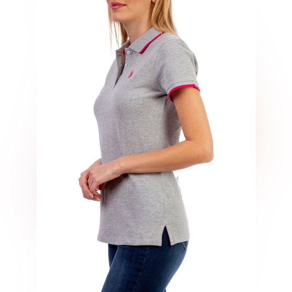 NWT Women’s Size Small U.S. POLO ASSN Short-sleeve Polo Shirt Logo Embroidered - Picture 2 of 13
